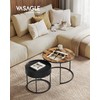 VASAGLE VASAGLE Round Coffee Tables, Set of 2 Nesting Tables,