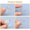 MOROBOR Acrylic Corner Brackets 16 Pieces Clear 3 Holes Rounded