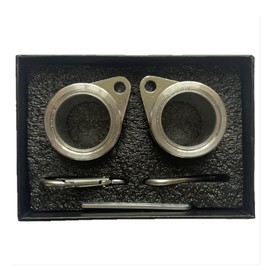 Stormflag 2pcs 1.26 Inch Aluminium Flag Pole Mounting Rings Set - 360° Rotating Anti-Wrap Ring Heavy Duty Flagpole Hardware 1.26 Inch (Silver)