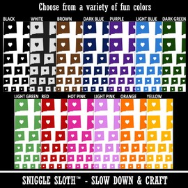 New Mexico State with Heart Temporary Tattoo Water Resistant Fake Body Art Set Collection - Black (One Sheet)