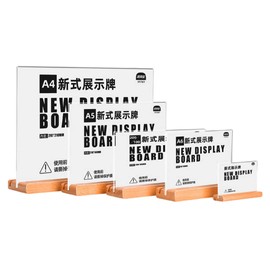 MaT store Tabletop Acrylic Wood Promotional Menu Photo Horizontal Menu Stand Holder (A5 Size)