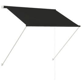 ZJMTOCYU Provides Shade with Retractable Awning, Weather-Resistant Fabric Canopy, Adjustable Angle, and Easy Assembly, Anthracite