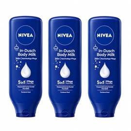 3 x Nivea Body Milk In-Shower "Body Milk" for Dry Skin - 400 ml