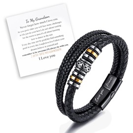 YANCHUN To My Son Bracelet from Mom - Mother & Son Linked Together