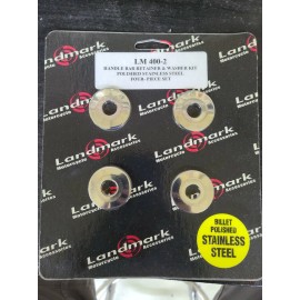 Landmark Motorcycle Accessories LM400-2 Handle Bar Retainer & Washer Kit SS
