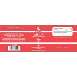 QIDOSHA® AHCC capsules, 90 pieces in pharmacist jar, 676 mg shiitake extract per daily serving, of which 150 mg alpha-glucans, German production, each batch laboratory tested