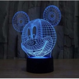 Unbranded MICKEY MOUSE 3D ILLUSION LAMP Night Light US STOCK SHIPPING in 1 Business Day