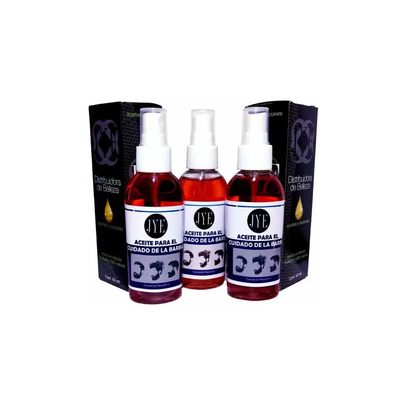 3 Aceites Jye Cuidado De Barba Y Bigote Fuerza 180ml