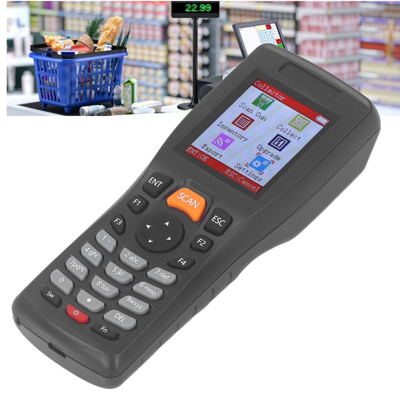 1D Barcode Scanner 2.4GHZ Wireless Data Collector Portable Inventory Scanner