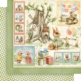Graphic 45 HIP HIP HOORAY (8 Sheets) 12x12 Paper Collection Set Party Birthday