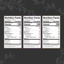 Great Lakes Variety Pack of Oat Milk Cold Brew Lattes, Lavender, Vanilla, and Mocha Flavors, 11 Ounce Cans, Pack of 6