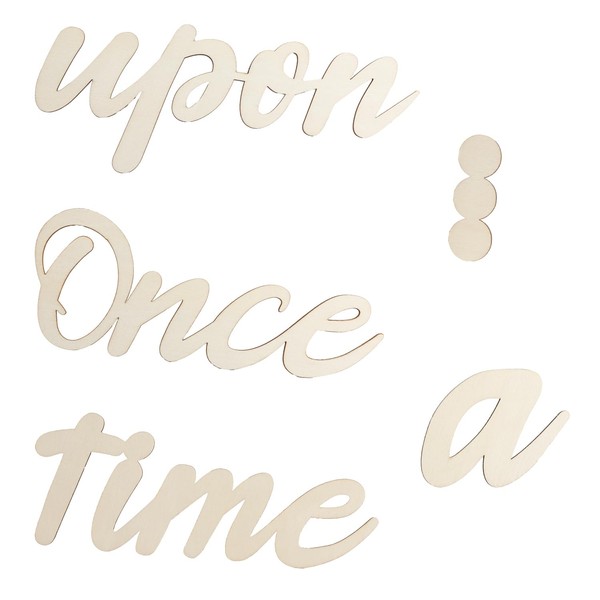 Rumyve Wooden Once Upon a Time Sign,Reading Corner Decor Nursery