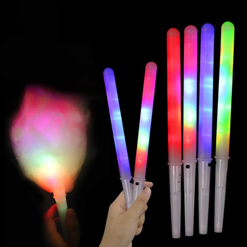 Spacnana LED Glow Sticks for Cotton Candy Machine, 7 Colour