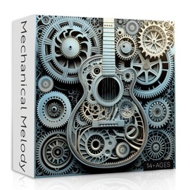 Vintage Guitar 1000 Pieces Puzzle for Adults, Cool Guitar Rock Jigsaw Puzzles, Challenging Paper Art Music Puzzle as Home Decor