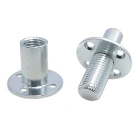 Meuey Lyot Countertop Connector T-Nut M20 Bed Post Connector Connecting Column Bed Frame Connector Bed Replacement Parts Bedroom Furniture Hardware Hardware Fitting 1PCS