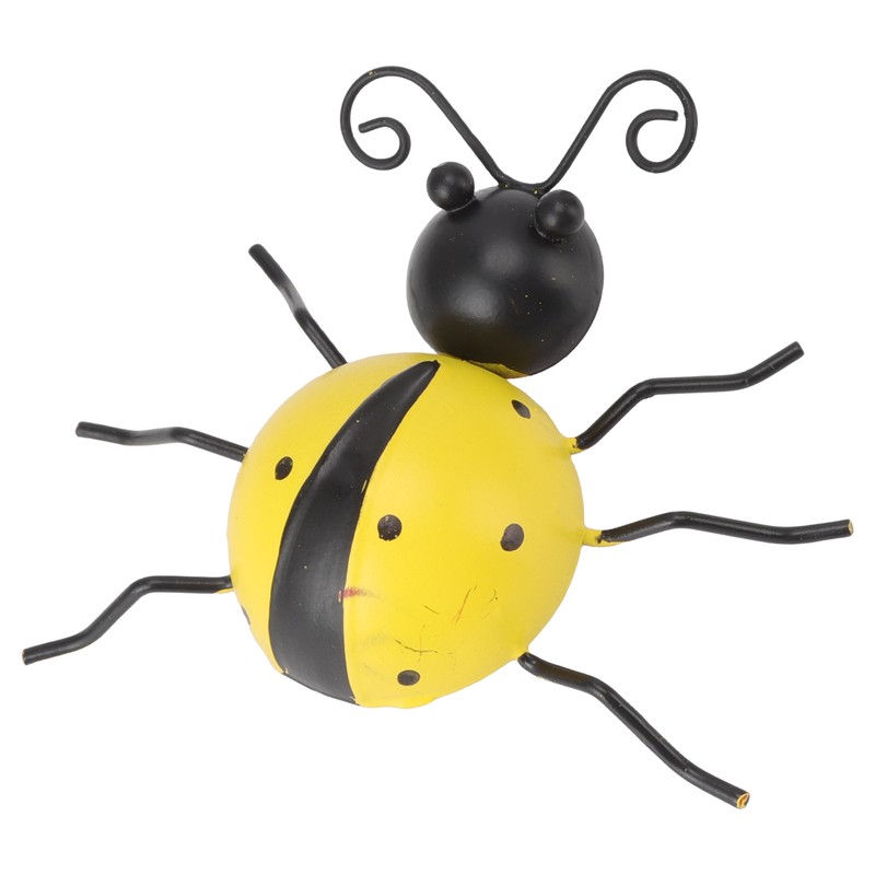 4Pcs Ladybug Wall Decor Lady Bug Ornament Wrought Iron Insect