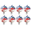 8Pcs Apple Shape PunchFree Hook WallMounted Sticking Hook Kitchen Bathroom
