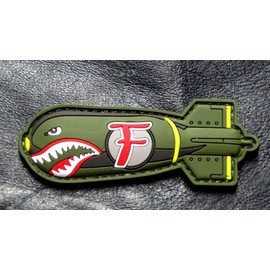 Dropping F Bomb WW 2 Style Hook Patch (HOOK-3D PVC Rubber-MTB1)