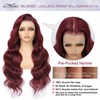 20 Inch 99j Burgundy 13x6 Body Wave Lace Front Wigs