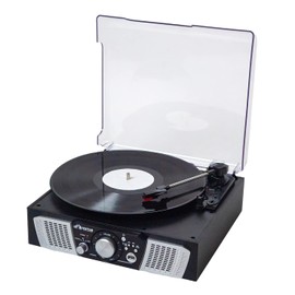 Victor VHRP-1100 Lakeshore 5-in-1 Turntable System with Record Player, Bluetooth, USB Playback and Recording, FM Radio, and Built-in Stereo Speakers – Perfect for Vinyl Lovers and Digital Music Fans