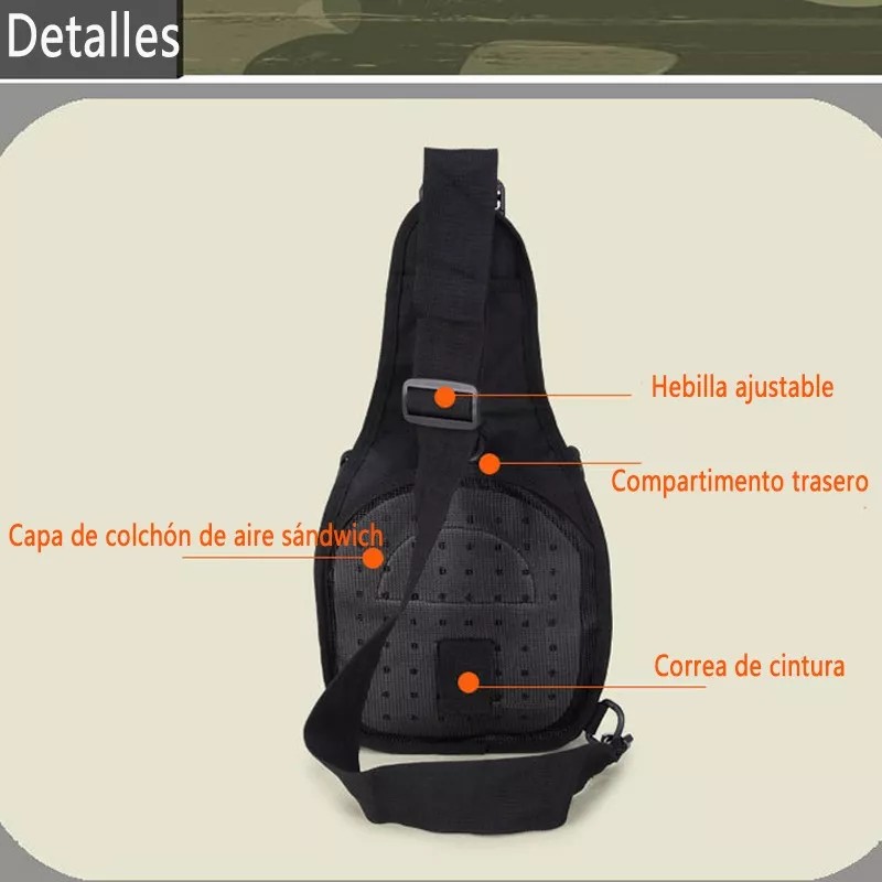 Best Mochila Táctica Militar Multiusos Pechera Cruzada Campismo