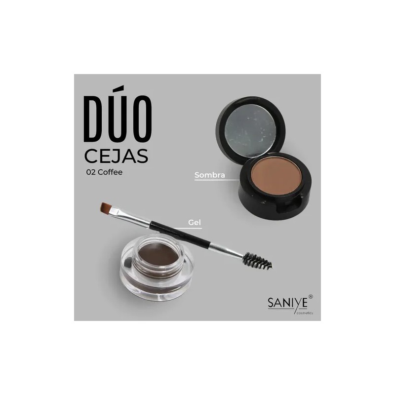 Dúo Sombra & Gel Para Cejas, Aplicador, Elige Tono. Saniye