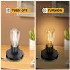 Polished Metal Desktop Lamp Base, E26/E27 Edison Screw Light Bulb