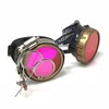 Steampunk Victorian Style Goggles with Compass Design, UV Glow in