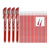Generico Erasable Gel Pen 4 Red Refills 20 Red Refills