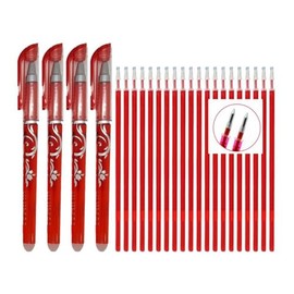 Generico Erasable Gel Pen 4 Red Refills 20 Red Refills 0.5 Bullet Tip