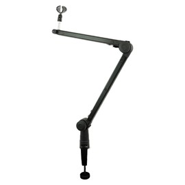 Rockville ROGAN STAND Pro Boom Arm Mic Stand with Fixed Mount+Desk Stand+Cable