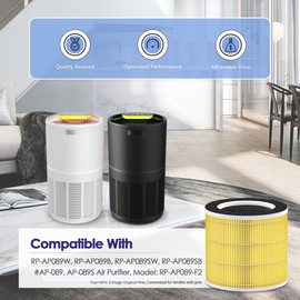 RP-AP089-F1 RP-AP089B Filter Compatible with RENPHO Air Purifier Replacement Filter RP-AP089 RP-AP089-F2 for RENPHO RP-AP089W RP-AP089B RP-AP089S with H13 True HEPA Especially for Pets, 1-Pack