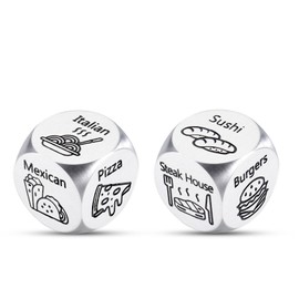 Date Night Ideas Food Dice Gifts for Boyfriend Girlfriend Couples Christmas Stocking Stuffers for Adults Valentines Day 1 Year Anniversary for Her Him Date Night Dice Birthday Gifts for Husband Wife