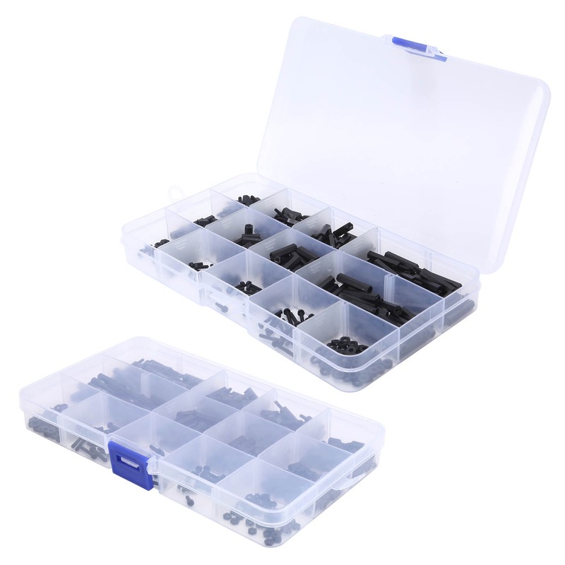 320pcs M2 Nylon Male to Female Hex Spacers Screw Nut