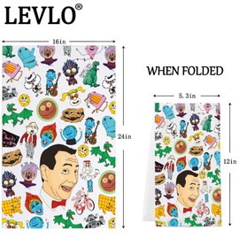 LEVLO 80s Peewee Herman Kitchen Towel Pee-Wee Herman & Dottie Fans Gift Peewee Herman Housewarming Gift (Chuck's KT)