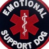 Service Dog Emotional Support Dog Embroidered Patch with Hook and