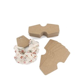 HUAPRINT Necklace Card holder(Brown,200 Pack)-Kraft Paper Bracelet Display card-Jewelry hanging tags-Jewelry Display Card for Anklet,Hairband,Hair Ties,Choker,Key Ring