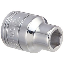SK Professional Tools 308 3/8 in. Drive 6-Point Metric Standard Chrome Socket – 8 mm, Cold Forged Steel Socket with SuperKrome Finish, Made in USA