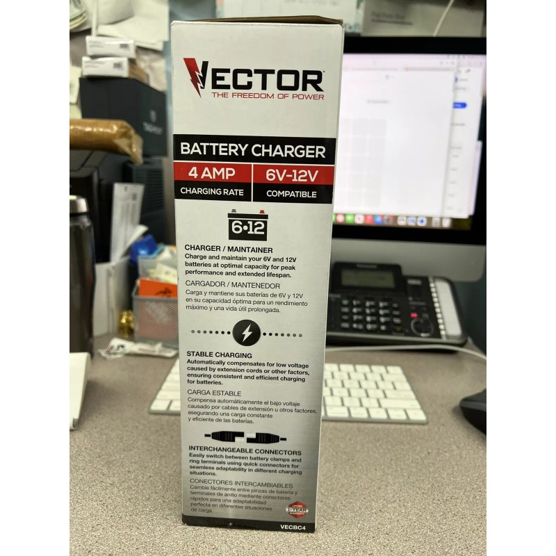 VECTOR VECBC4 4 Amp Battery Charger/Mainta