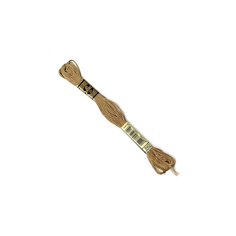 DMC 117-840 6 Strand Embroidery Cotton Floss, Medium Beige Brown,