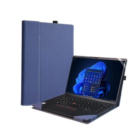 Laptop Cover for Lenovo ThinkPad X1 Carbon Gen 12| X1 2-in-1 Gen 9| HP Envy X360 14-FA 14z-FA |14-fc 14t-fc |Spectre x360 2-in-1 14-EU 14t-EU All-Inclusive 14" PU Leather Inner Pocket Cover(Blue)