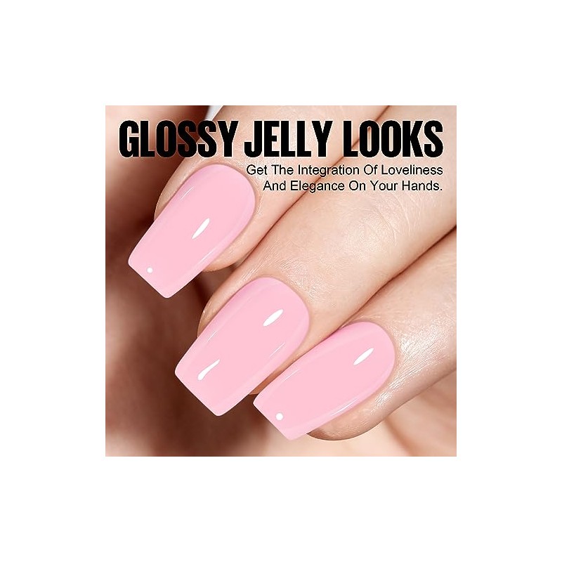 TOMICCA UV Nagellack Pastel, 15ml Macaroon Rosa Gel Nagellack,Soak Off