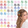 Y2K Star Hair Clips,60 Pcs 1.29 Inch Colorful Snap Barrettes