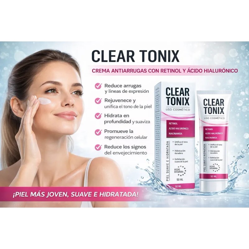Clear Tonix Gel Facial Antiedad 2 Piezas