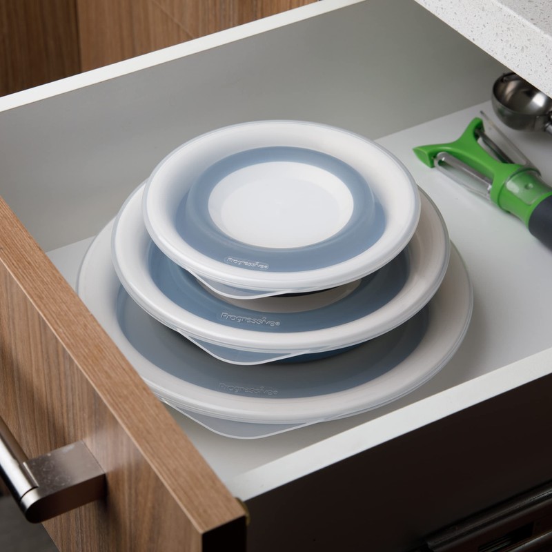 Progressive Prepworks Thinstore Collapsible Prep/Storage Bowls with Lids - Set