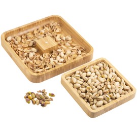 Pistachio Snack Bowl, Double Dish Holder Bowl Pedestal and Sunflower Seed Nut Bowl with Shell Storage, Magnetic Holder To Hold Together, 9.45 x 9.45 x 2.76 Gute Kitchen