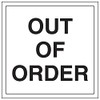 Vsafety 71055AT-S'Out of Order' Sign, Square, 200 mm x 200