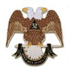 32nd Degree Scottish Rite Masonic Auto Emblem - [Brown & White][3'' Tall]