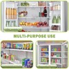 Drink Organizer for Fridge with Dual-Tier Guardrails – Adjustable Refrigerator