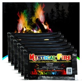 Mystical Fire Color Changing Packets Fire Pits Campfire Enchanted Multi-Color Magical Fun for Indoor Fireplace or Outdoor Use 0.882 Ounces 50pk